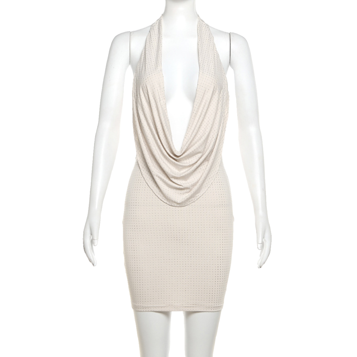 Flfiij | Sexy Halterneck Low-Cut Backless Slim Dress for Women, Spring European & American Fashion