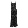 Flfiij | Sylcue Polka Dot Printed Suspender Dress – Waist Slimming & Sexy Long Skirt for Hot Girls