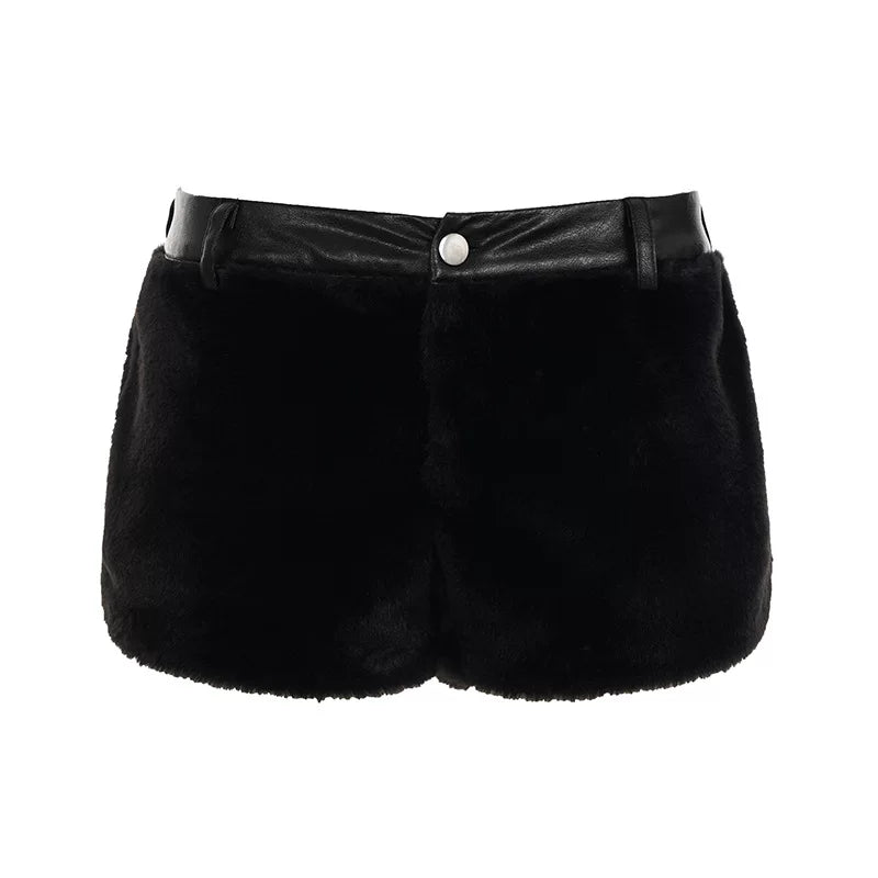 Flfiij | Sexy European & American Furry Waistcoat Top – Slimming Long-Sleeved Street Fashion for Women